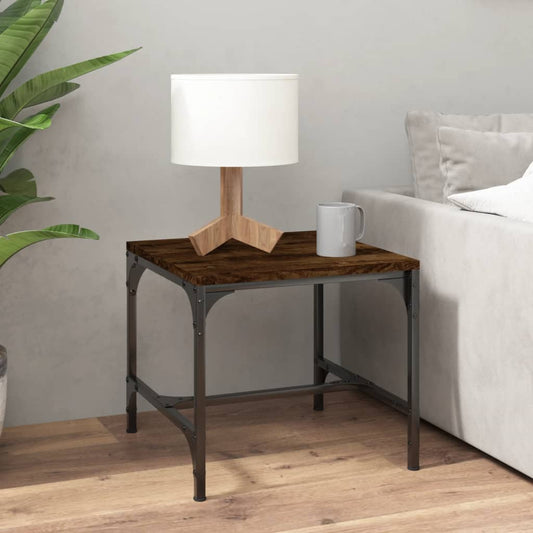 Coffee table, smoky oak, 50x50x35 cm, processed wood