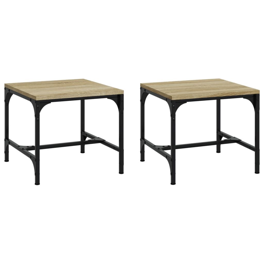 Mese laterale 2 buc. stejar sonoma 40x40x35 cm lemn prelucrat