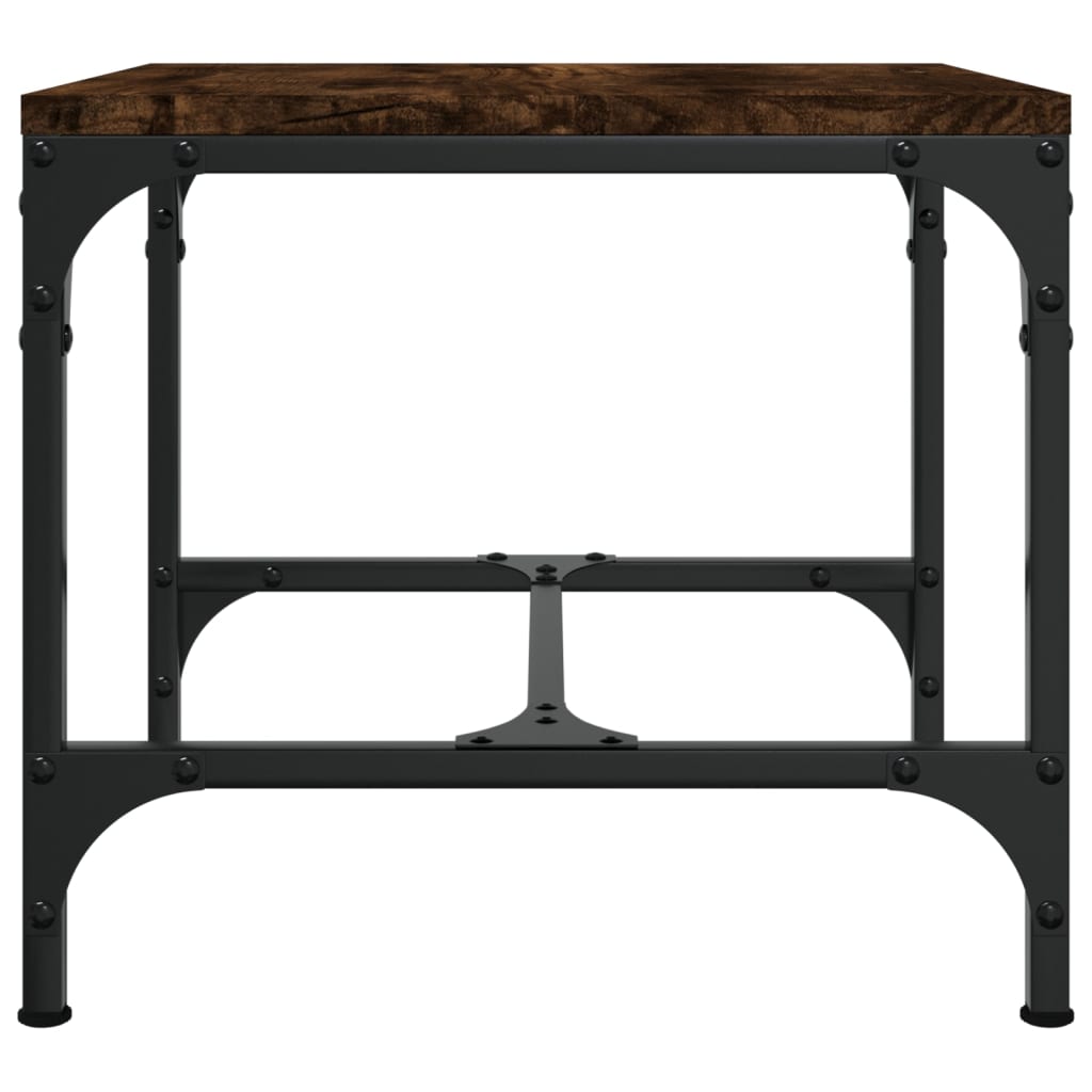 Mese laterale, 2 buc. stejar fumuriu 40x40x35 cm lemn prelucrat