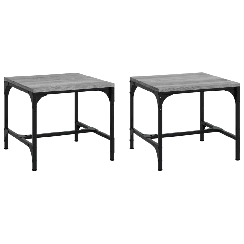 Side tables 2 pcs. sonoma gray 40x40x35 cm processed wood
