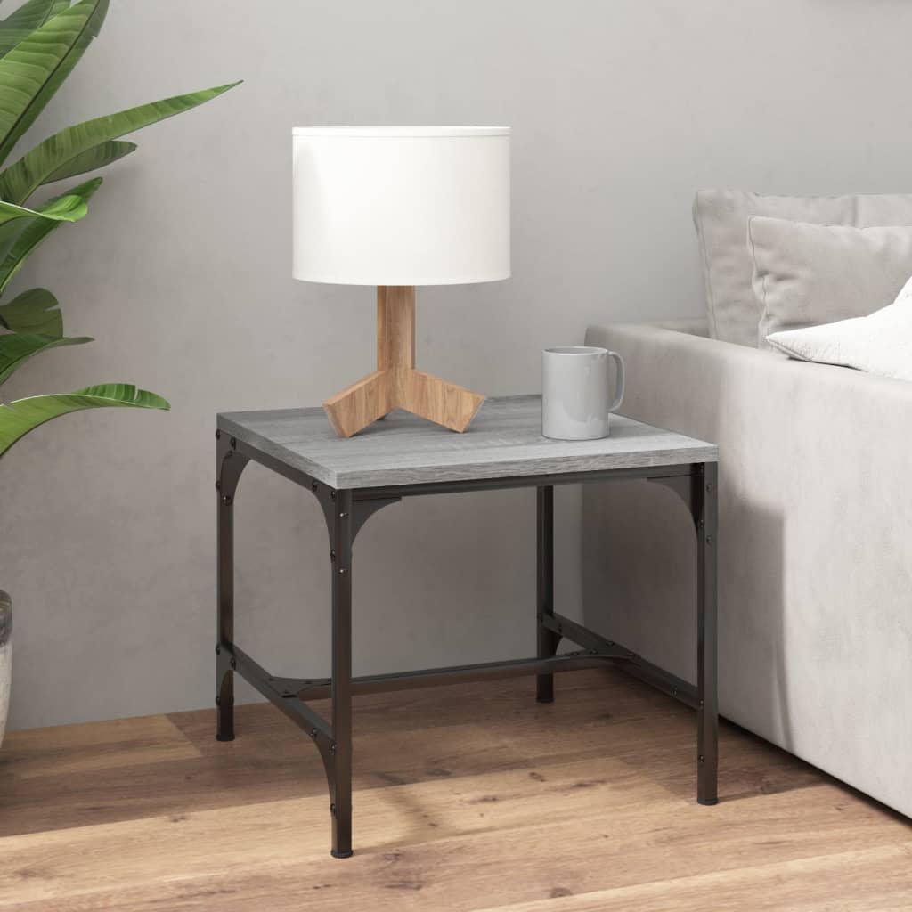 Side tables 2 pcs. sonoma gray 40x40x35 cm processed wood