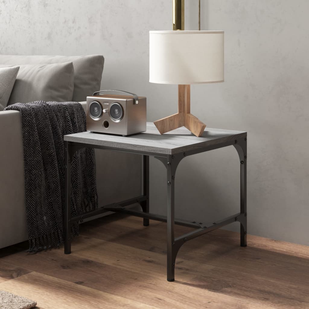 Side tables 2 pcs. sonoma gray 40x40x35 cm processed wood