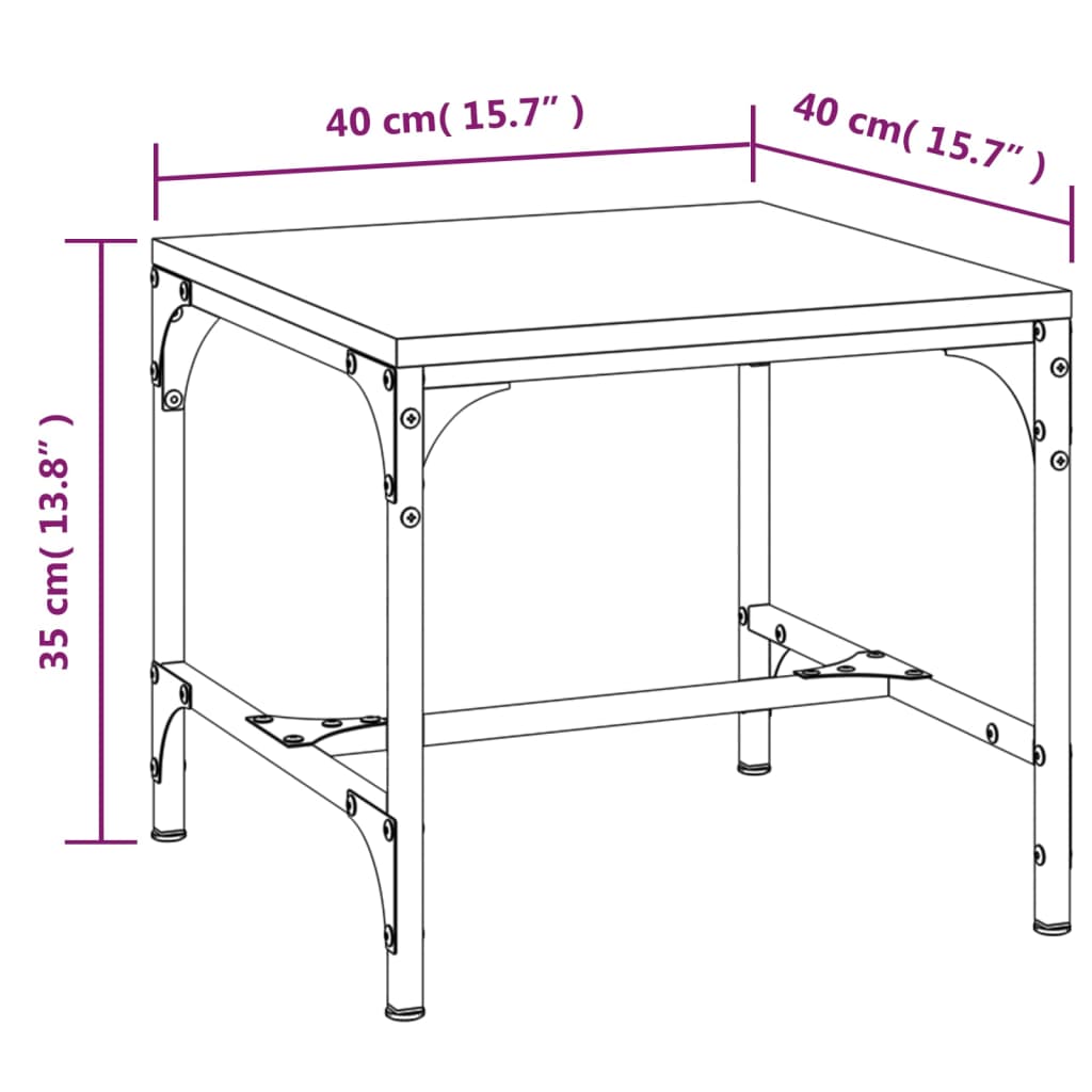 Side tables 2 pcs. sonoma gray 40x40x35 cm processed wood