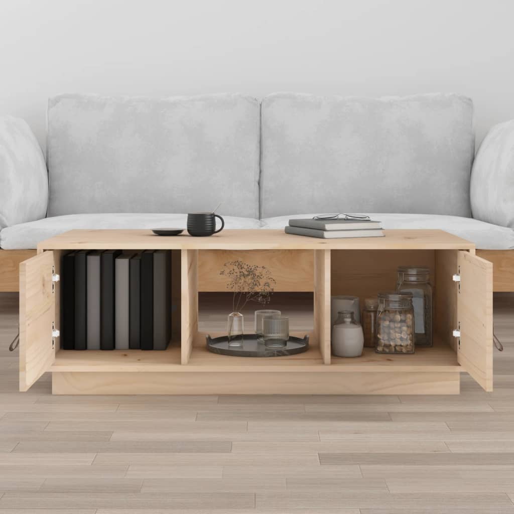 Coffee table, 100x50x35 cm, made of solid pine wood