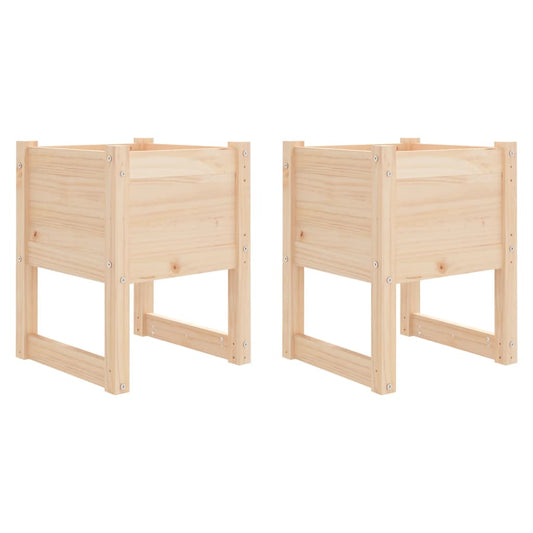 Jardiniere, 2 buc, 40x40x52,5 cm, lemn masiv de pin