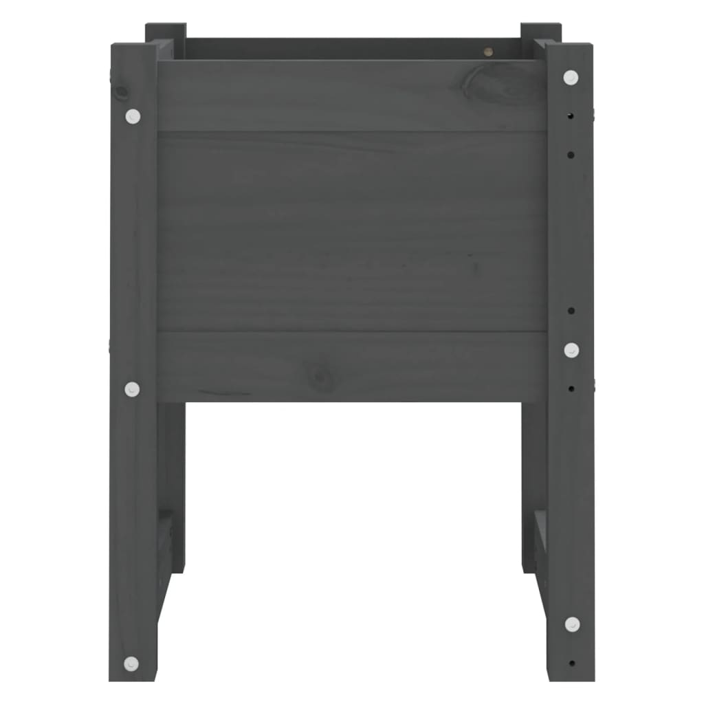 Jardinieră, gri , 40x40x52,5 cm, lemn masiv de pin