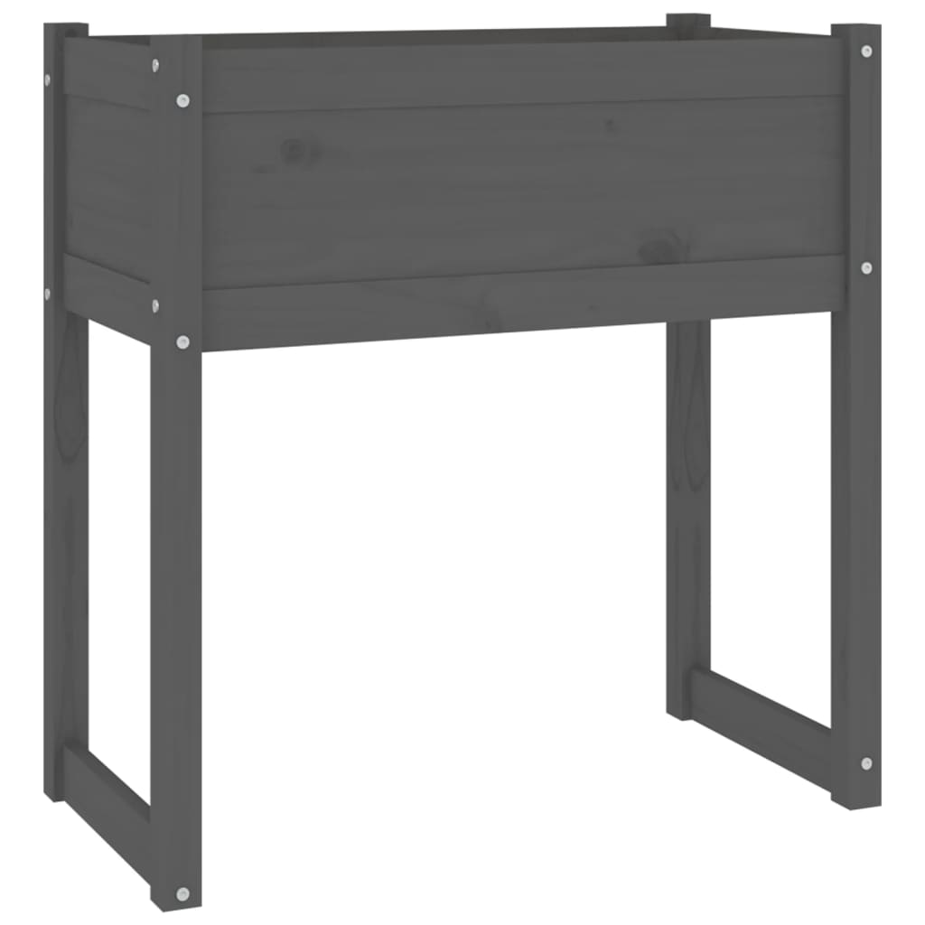 Jardinieră, gri, 78x40x81 cm, lemn masiv de pin