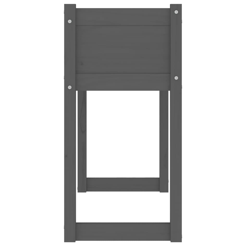 Jardinieră, gri, 78x40x81 cm, lemn masiv de pin