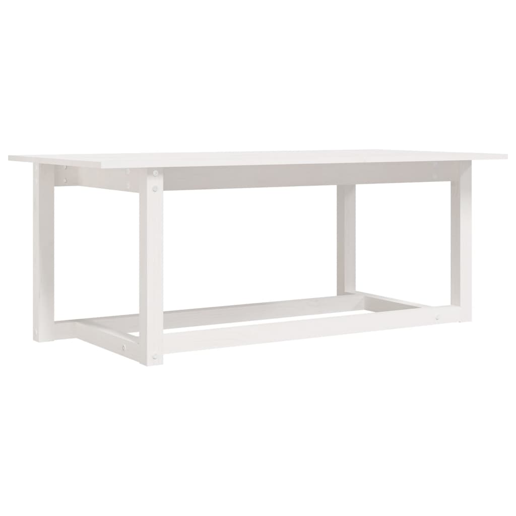 Coffee table, white, 110x55x45 cm, solid pine wood