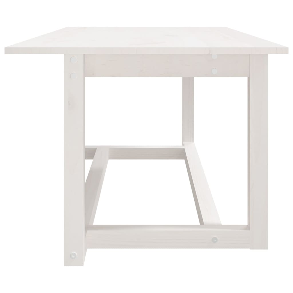 Coffee table, white, 110x55x45 cm, solid pine wood
