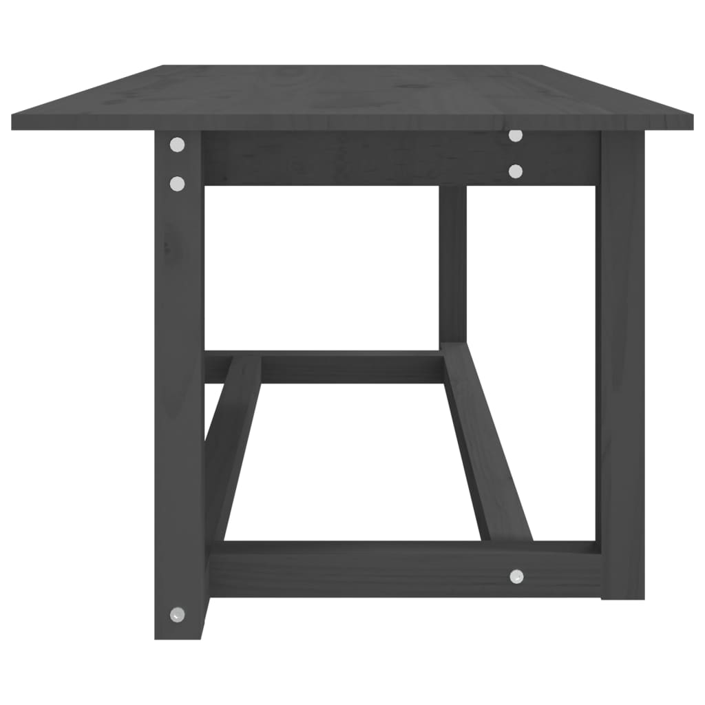 Măsuță de cafea, gri, 110x55x45 cm, lemn masiv de pin
