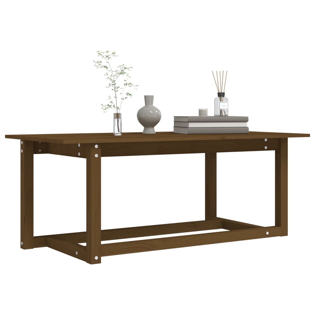 Măsuță de cafea, maro miere, 110x55x45 cm, lemn masiv de pin