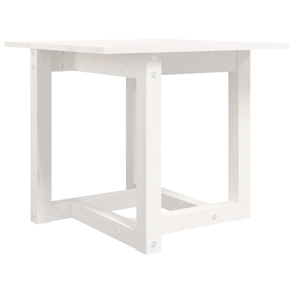 Coffee table, white, 50x50x45 cm, solid pine wood