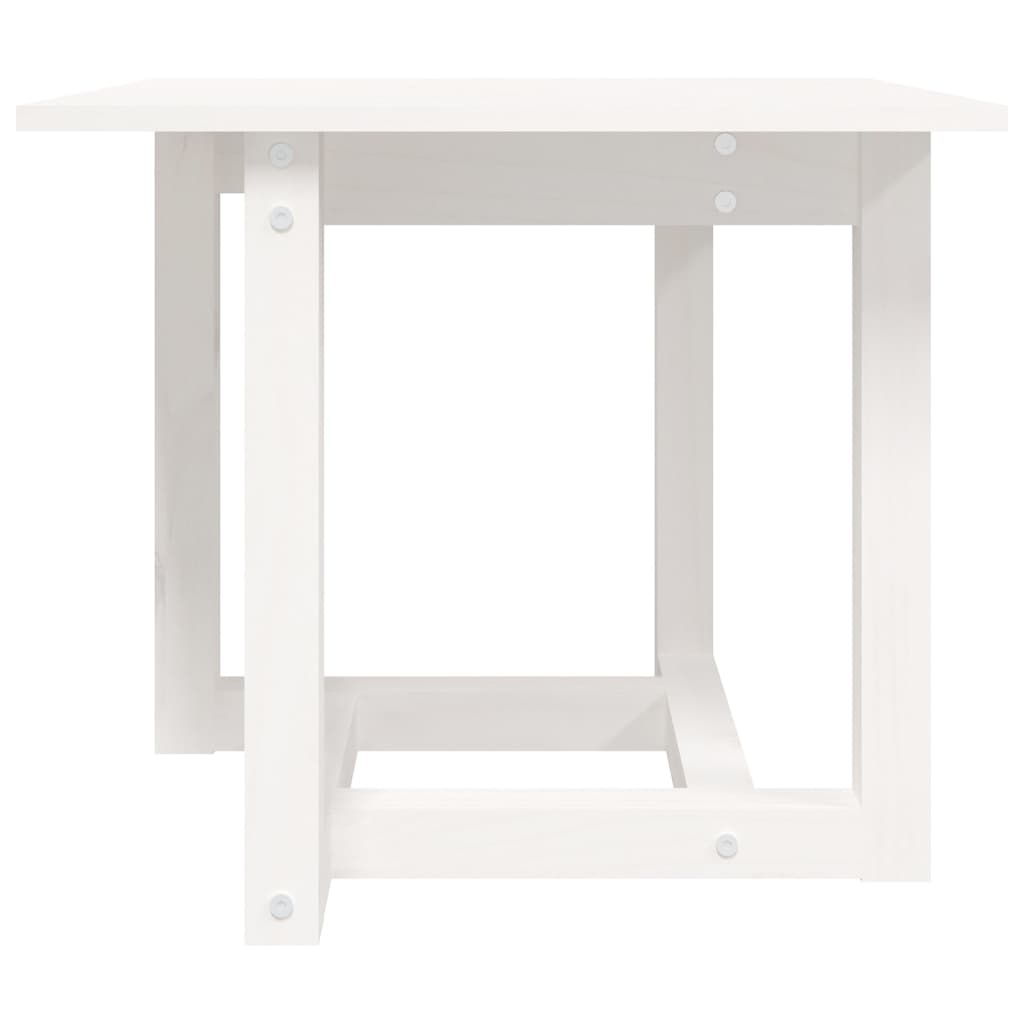 Coffee table, white, 50x50x45 cm, solid pine wood