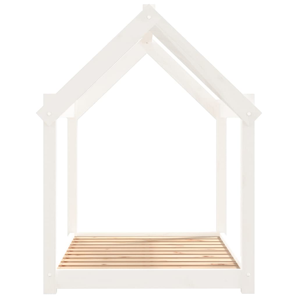 Dog bed, white, 101 x 70 x 90 cm, solid pine wood