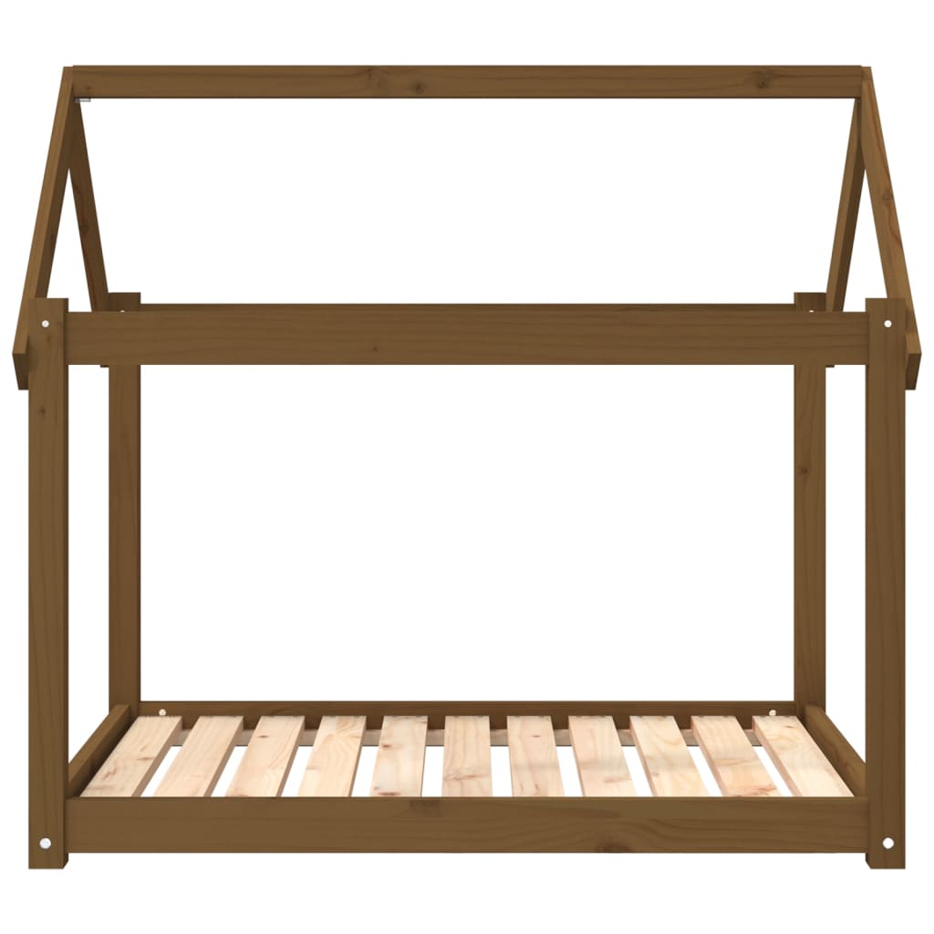 Dog bed, honey brown, 101 x 70 x 90cm, solid pine wood