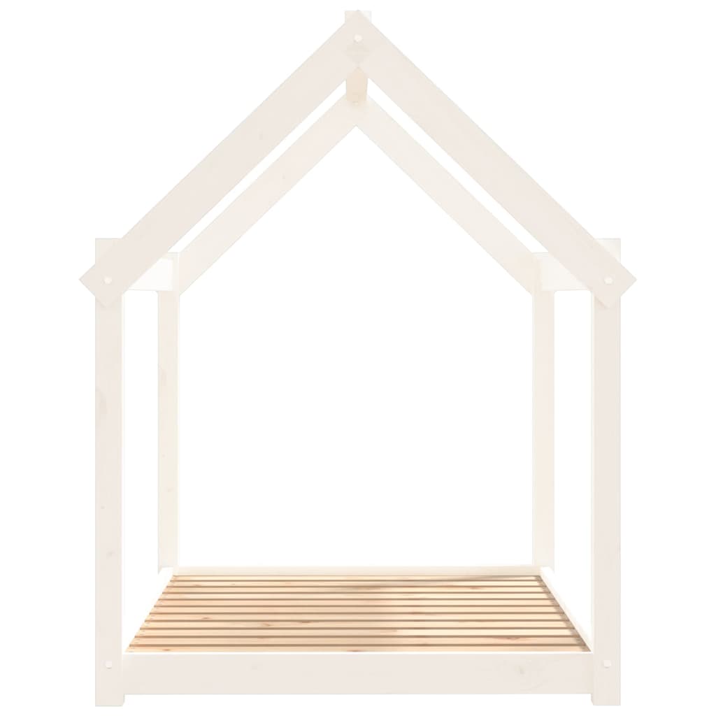 Dog bed, white, 111x80x100 cm, solid pine wood