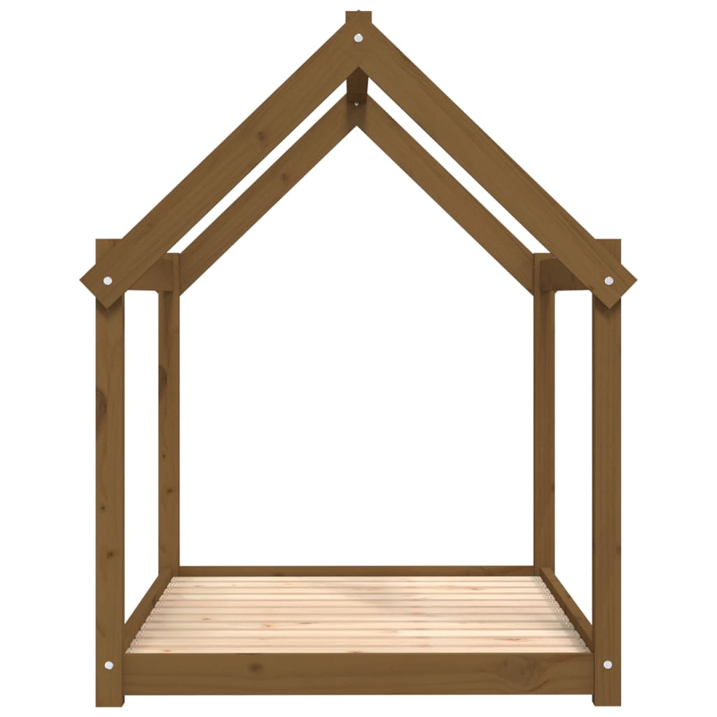 Dog bed, honey brown, 111x80x100 cm, solid pine wood