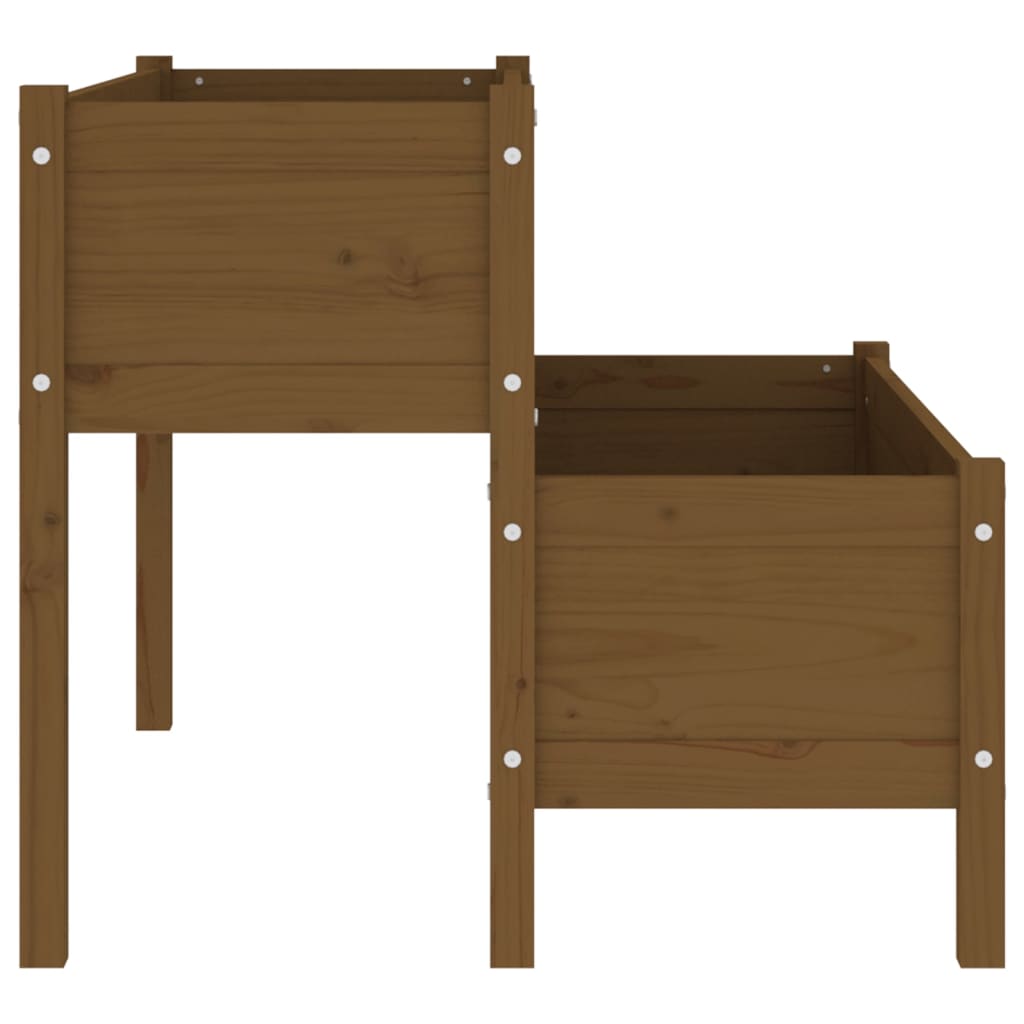 Jardinieră, maro miere, 110x84x75 cm, lemn masiv de pin