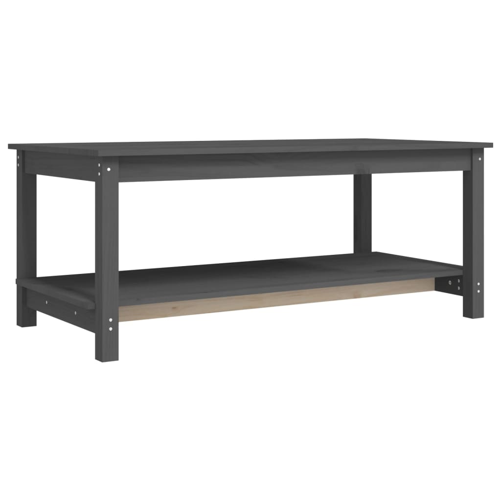 Coffee table, gray, 110x55x45 cm, solid pine wood