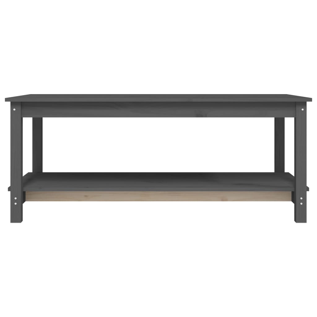 Coffee table, gray, 110x55x45 cm, solid pine wood