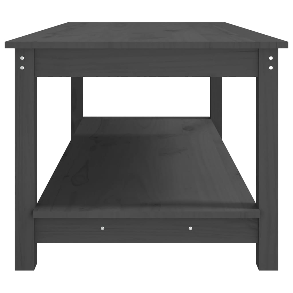 Coffee table, gray, 110x55x45 cm, solid pine wood