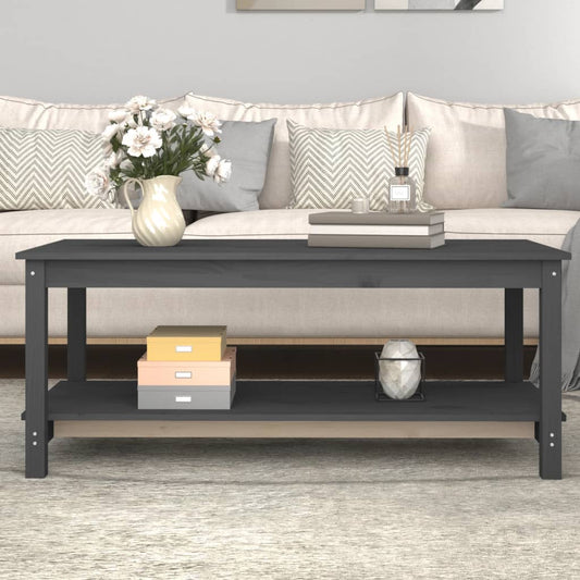 Coffee table, gray, 110x55x45 cm, solid pine wood