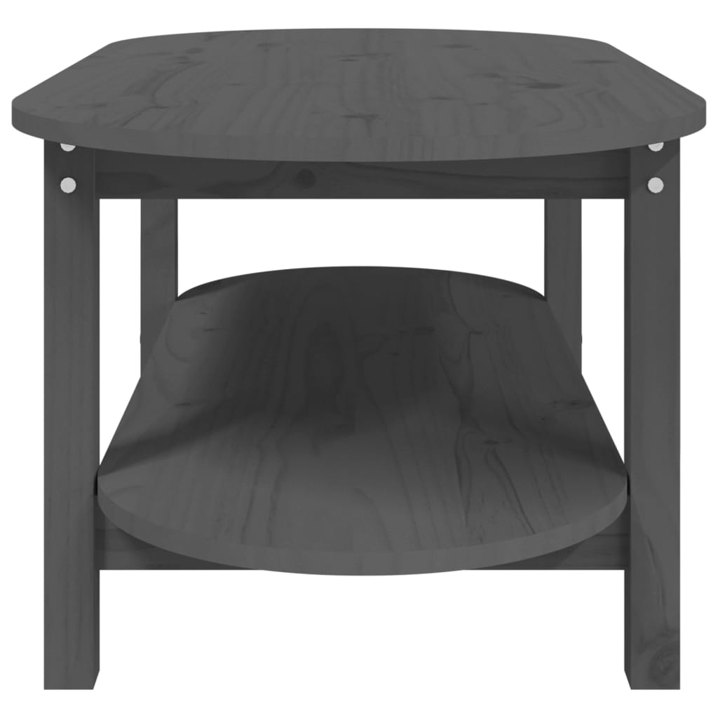 Măsuță de cafea, gri, 110x55x45 cm, lemn masiv de pin