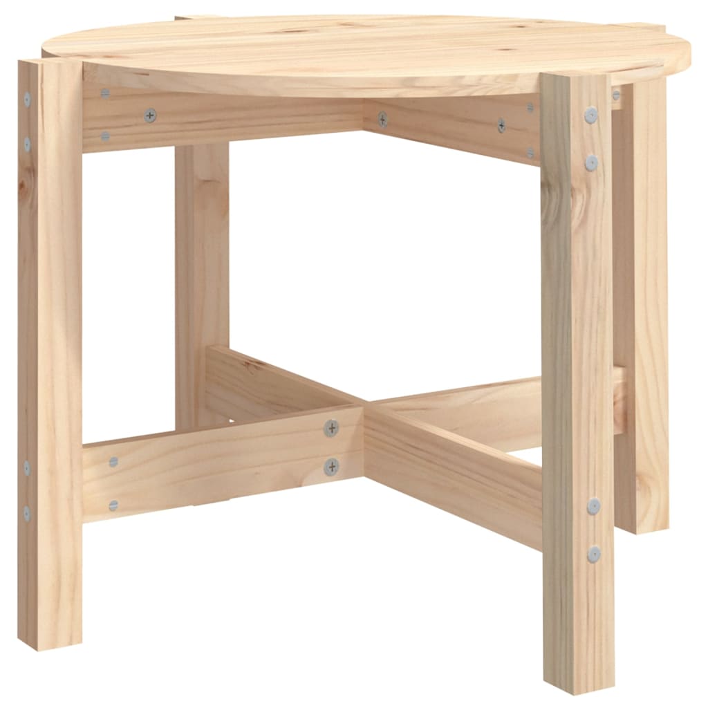 Coffee table, Ø 62.5x45 cm, solid pine wood
