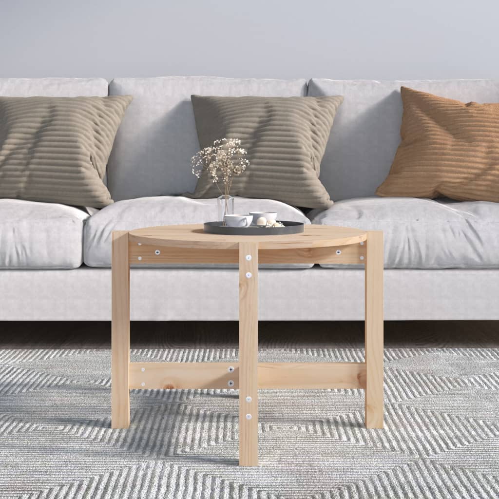 Coffee table, Ø 62.5x45 cm, solid pine wood