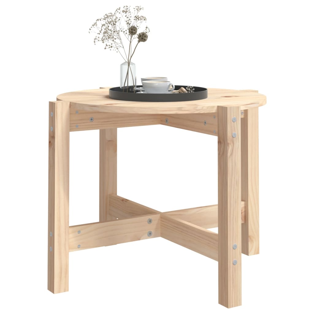 Coffee table, Ø 62.5x45 cm, solid pine wood