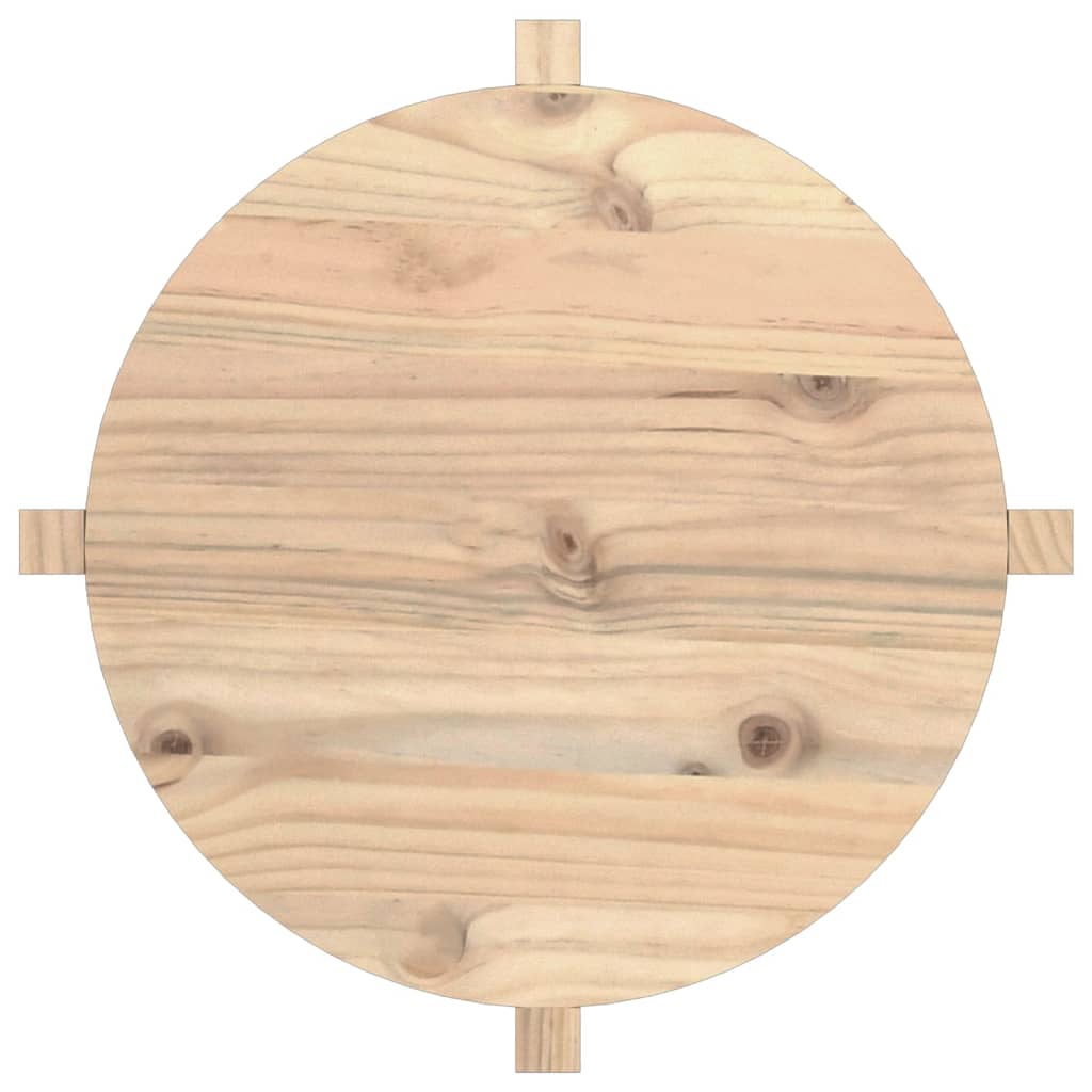 Coffee table, Ø 62.5x45 cm, solid pine wood