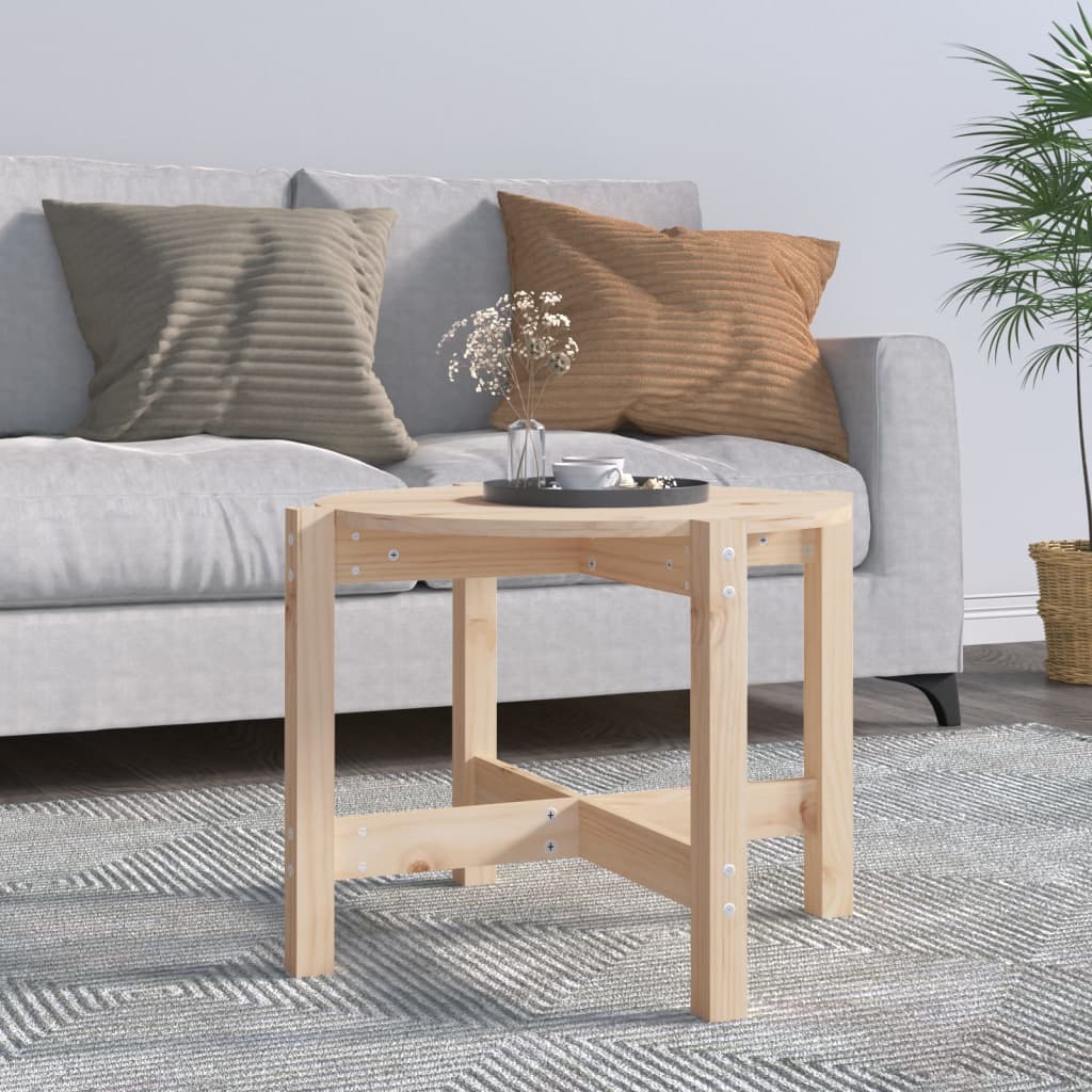 Coffee table, Ø 62.5x45 cm, solid pine wood