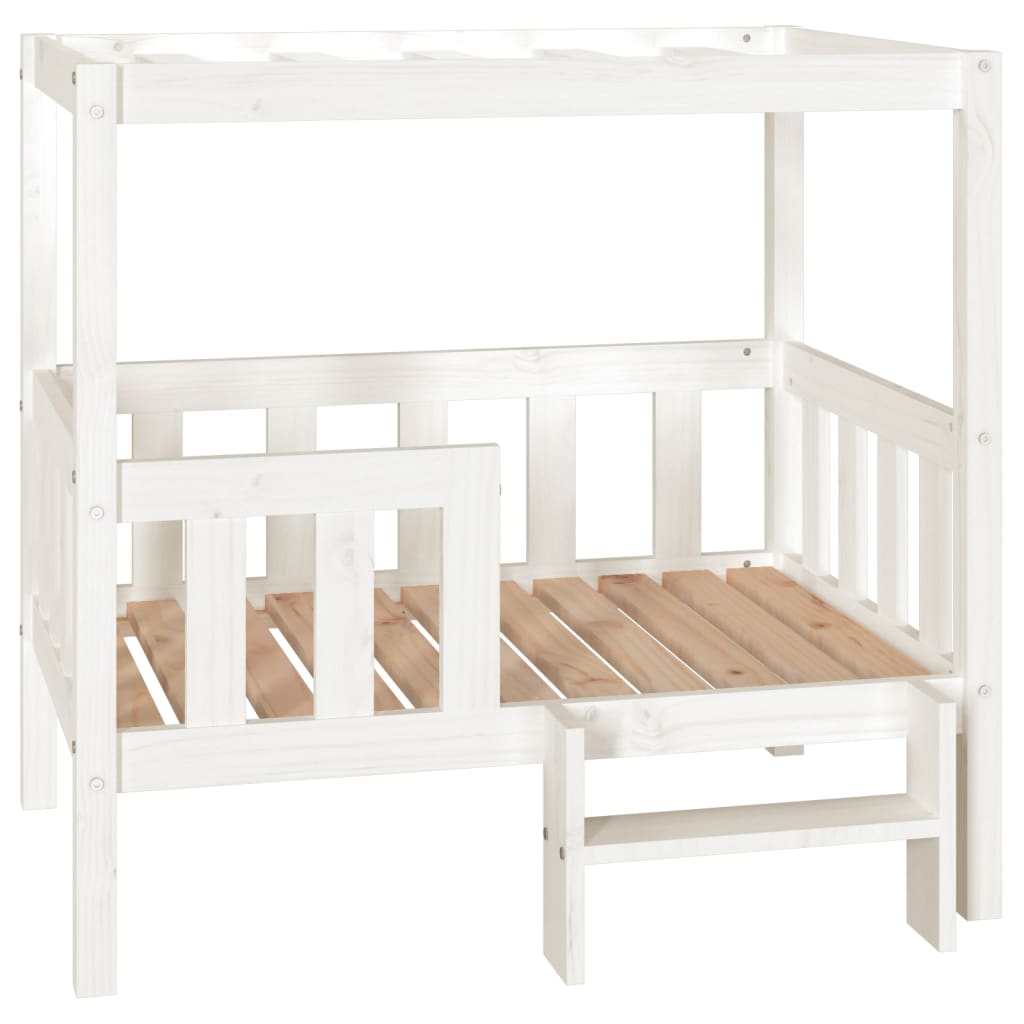 Dog bed, white, 95.5x73.5x90 cm, solid pine wood