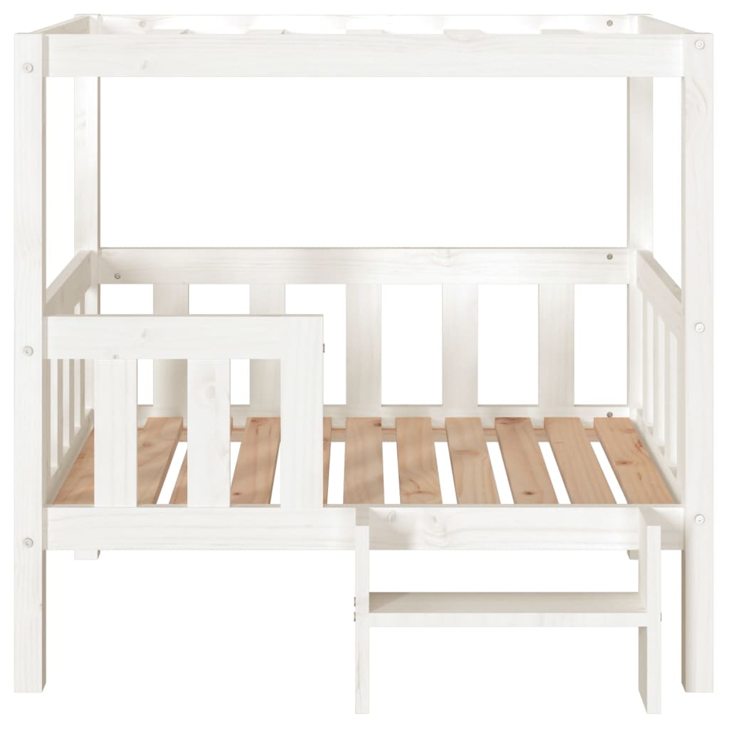 Dog bed, white, 95.5x73.5x90 cm, solid pine wood