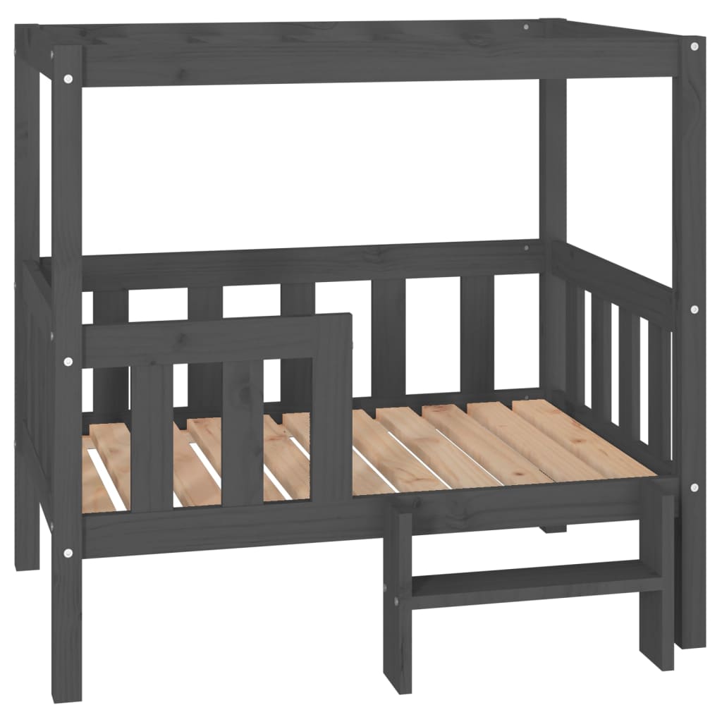 Dog bed, gray, 95.5x73.5x90 cm, solid pine wood