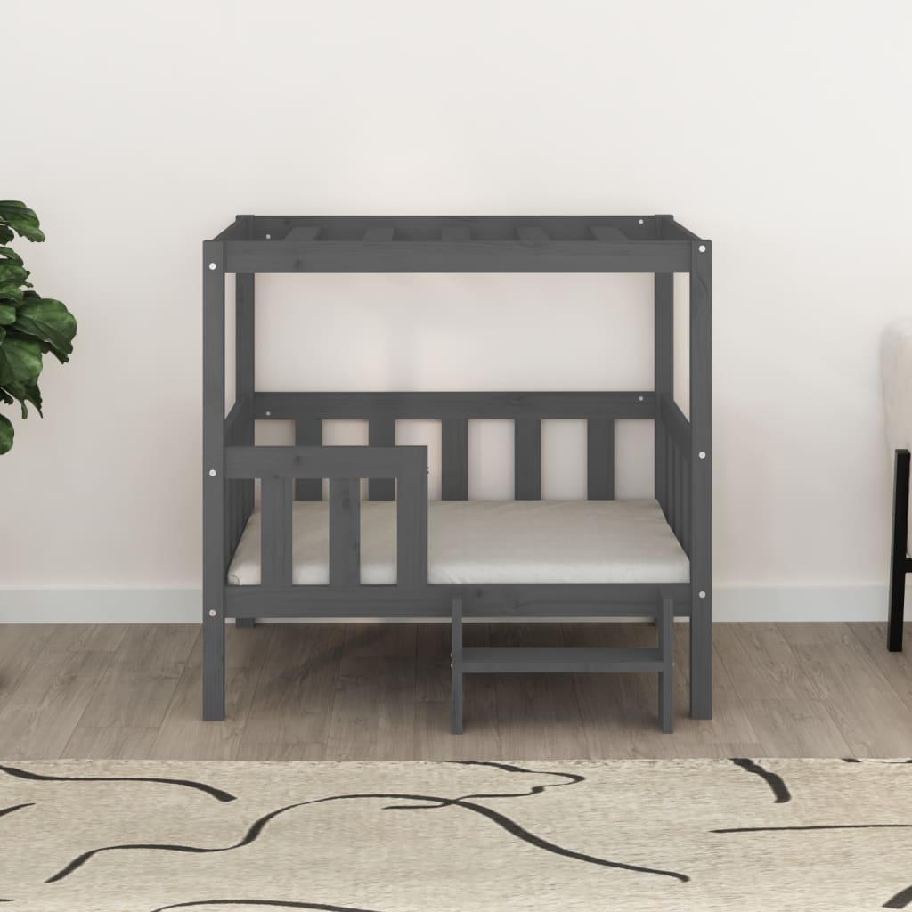 Dog bed, gray, 95.5x73.5x90 cm, solid pine wood