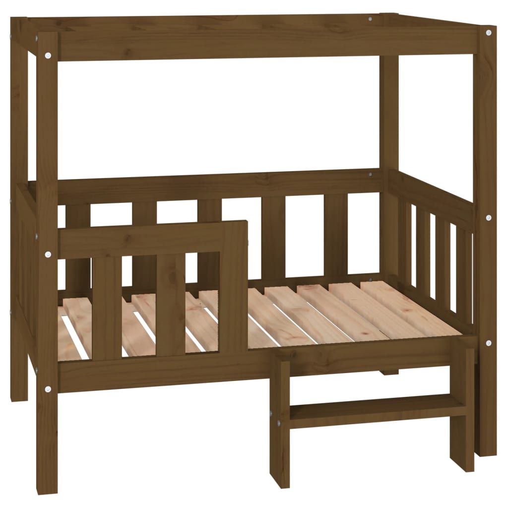 Dog bed, honey brown, 95.5x73.5x90cm, solid pine wood