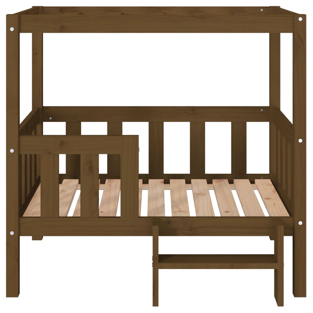 Dog bed, honey brown, 95.5x73.5x90cm, solid pine wood