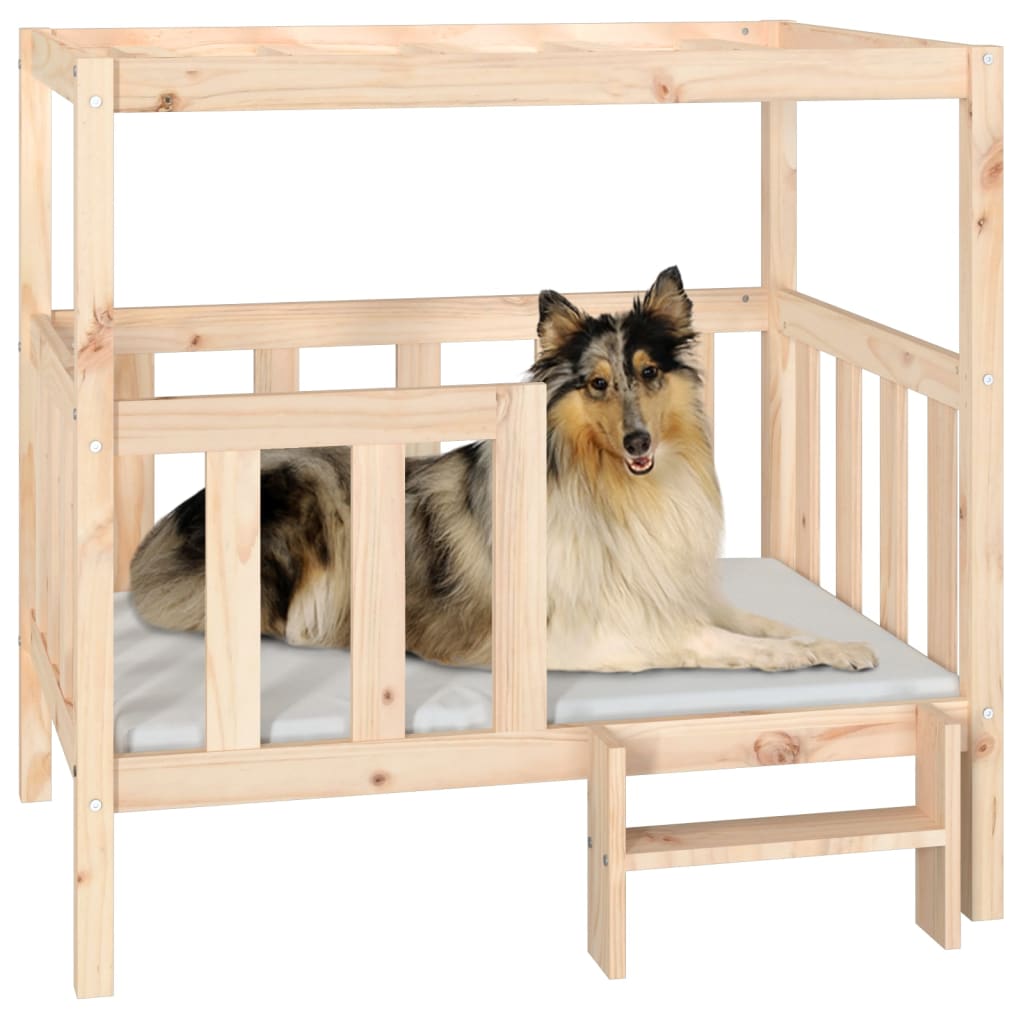 Dog bed, 105.5x83.5x100 cm, solid pine wood