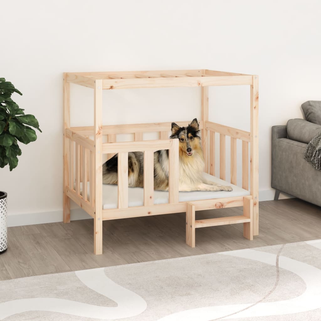 Dog bed, 105.5x83.5x100 cm, solid pine wood