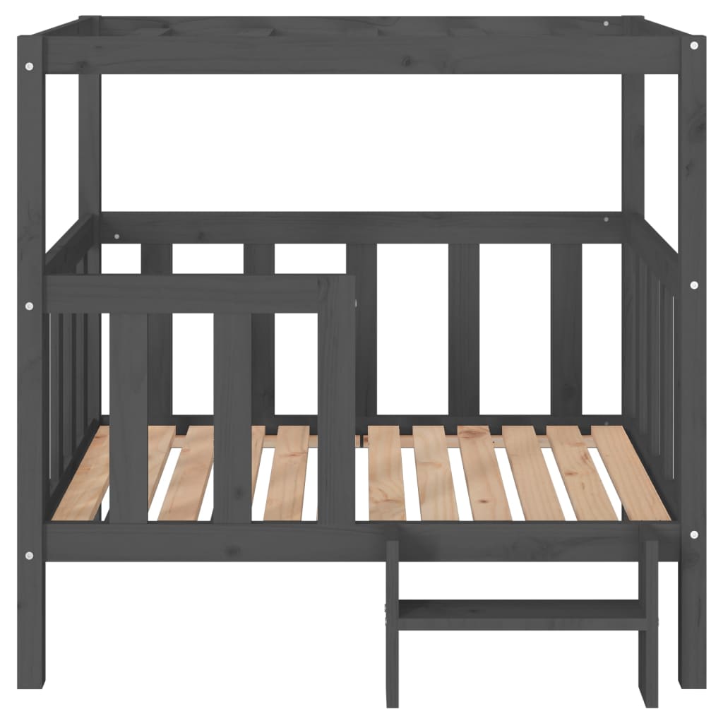 Dog bed, gray, 105.5 x 83.5 x 100 cm, solid pine wood