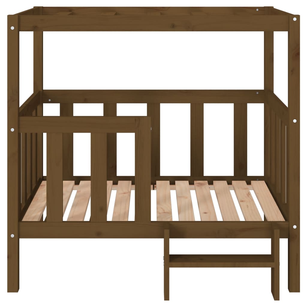 Honey brown dog bed 105.5x83.5x100cm, solid pine wood