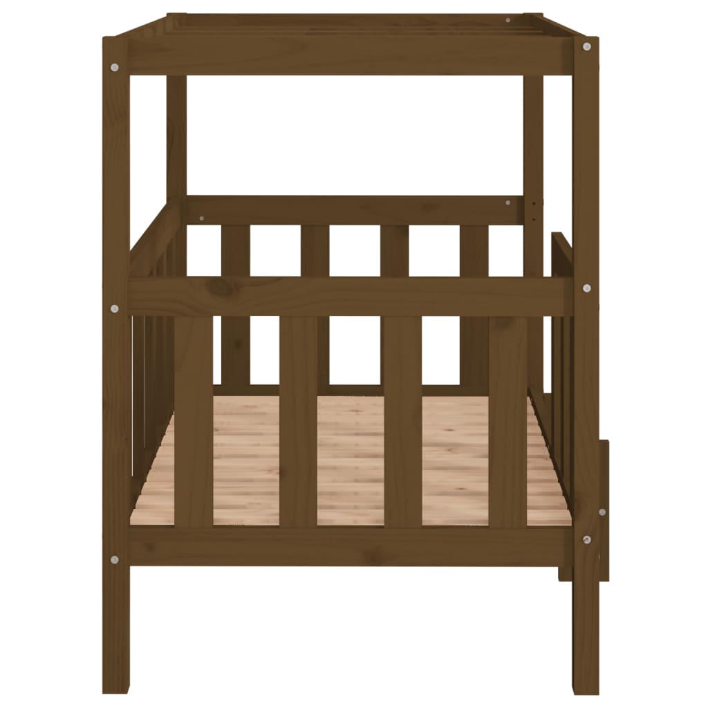 Honey brown dog bed 105.5x83.5x100cm, solid pine wood
