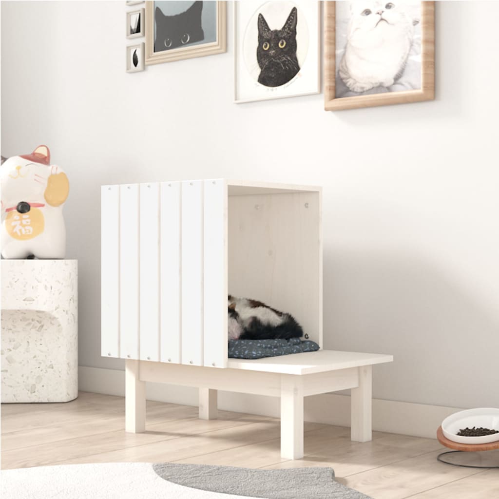 House for cats, 60x36x60 cm, solid pine wood