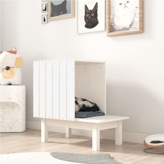 House for cats, 60x36x60 cm, solid pine wood