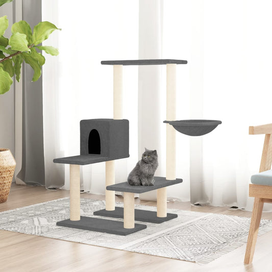 Cat set, sisal rope poles, dark grey, 94.5 cm