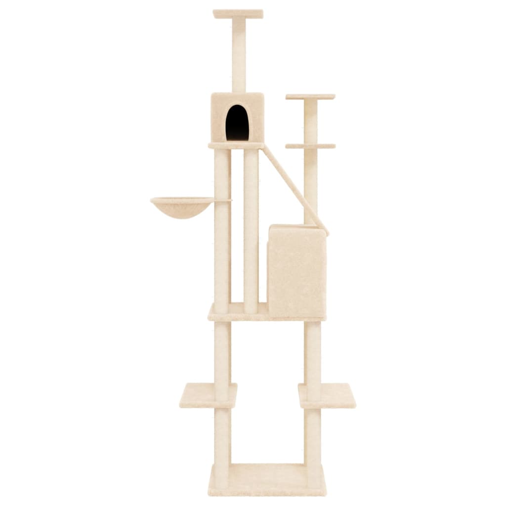 Cat set with sisal rope poles, cream, 201 cm