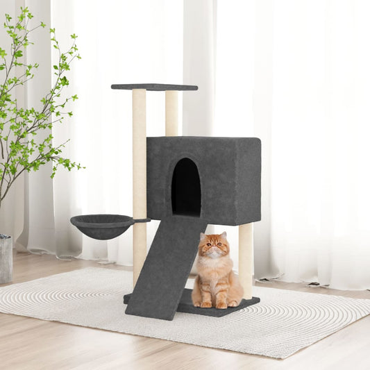 Cat set, sisal rope poles, dark grey, 96 cm