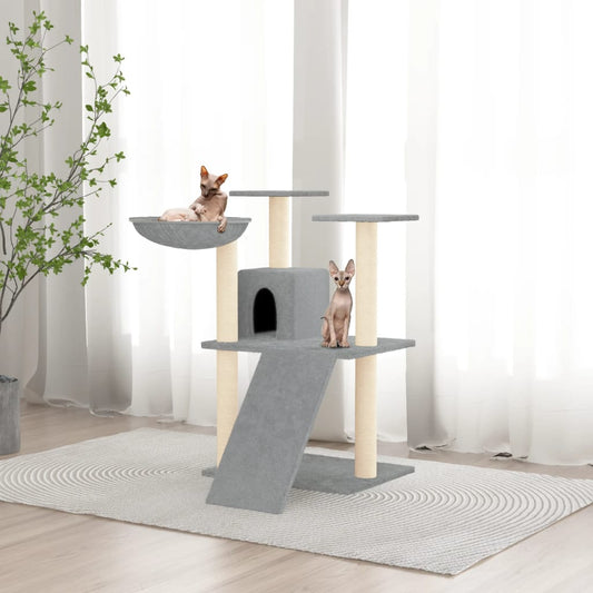 Cat set, sisal rope poles, light grey, 83 cm